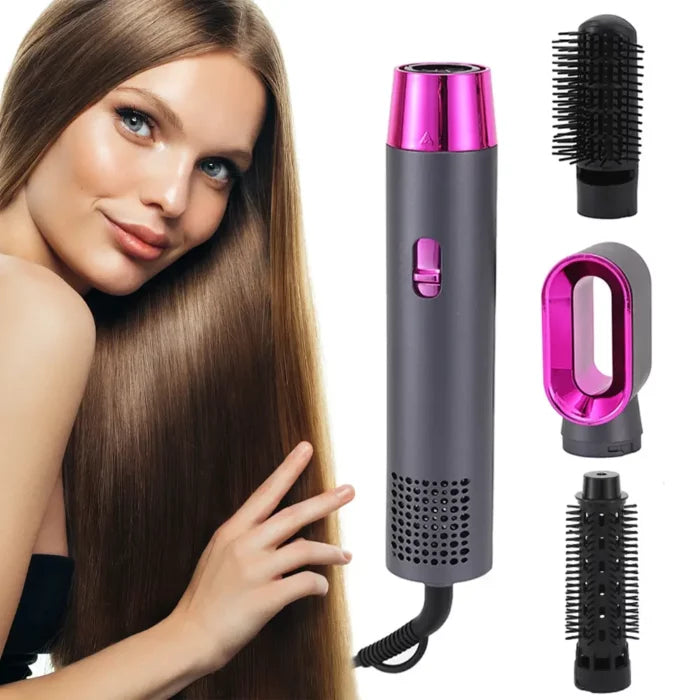 "Secador 5 en 1  IONIC Plus : Seca, alisa y riza tu cabello en minutos"