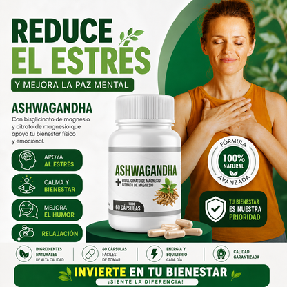 Ashwagandha + Magnesio 1000mg 60 CAPS