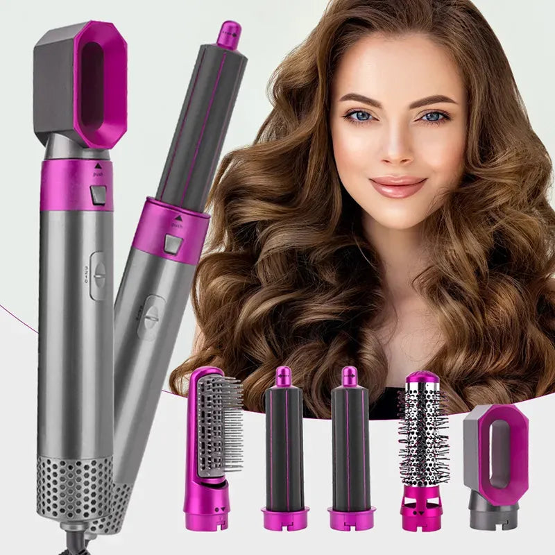 "Secador 5 en 1  IONIC Plus : Seca, alisa y riza tu cabello en minutos"